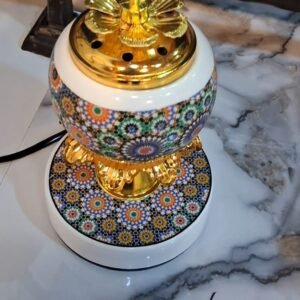 Mosaic Electric Incense Burner – Gold Leaf Top
